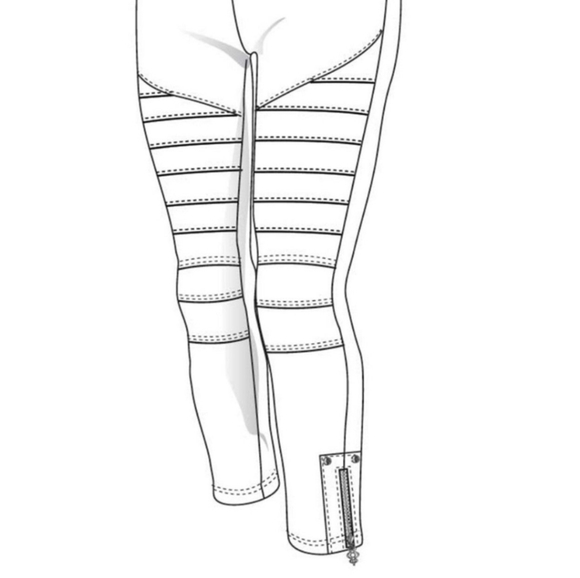 Nomads Hempwear Rebel Moto Zip Capri Legging Pant NWT - Picture 5 of 5